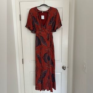 Free People Maxi wrap dress
